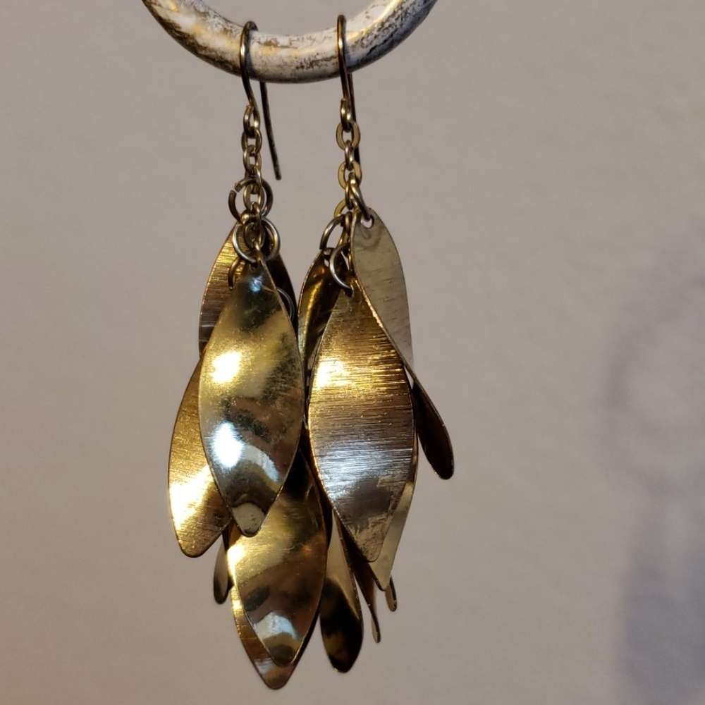 Gold tone earrings
